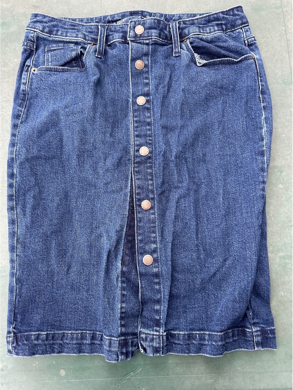 Universal Thread Denim Button-Front Skirt Size 10